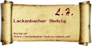 Lackenbacher Hedvig névjegykártya