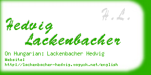 hedvig lackenbacher business card